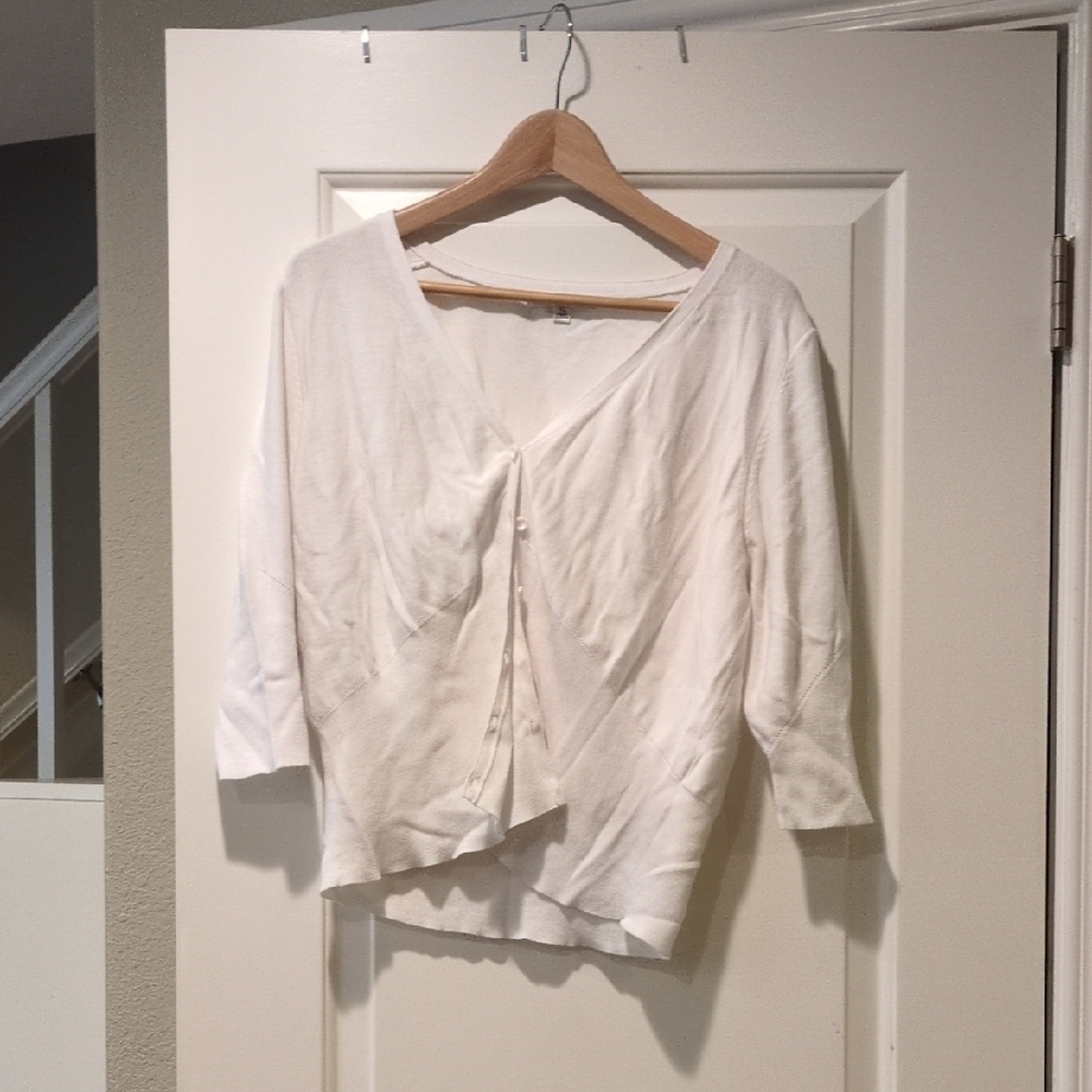 CAbi Women's White Cardigan Sweater
